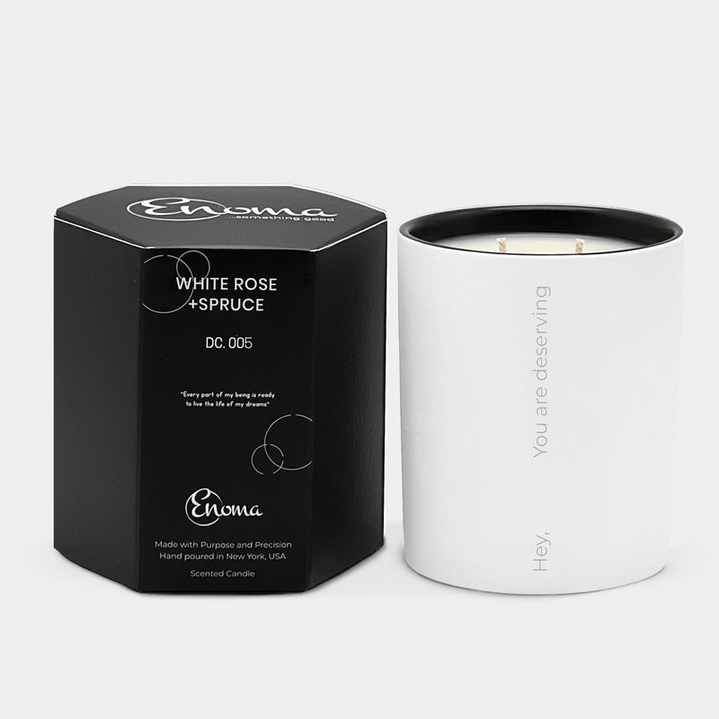 White Rose + Spruce Non-toxic Candle